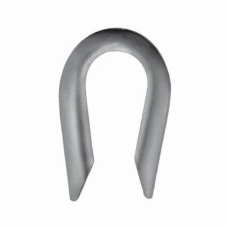 Chicago Hardware Wire Rope Thimble, Standard Open Pattern, 1 In Wire Rope Dia, Steel, Galvanized, 22455 0 22455 0